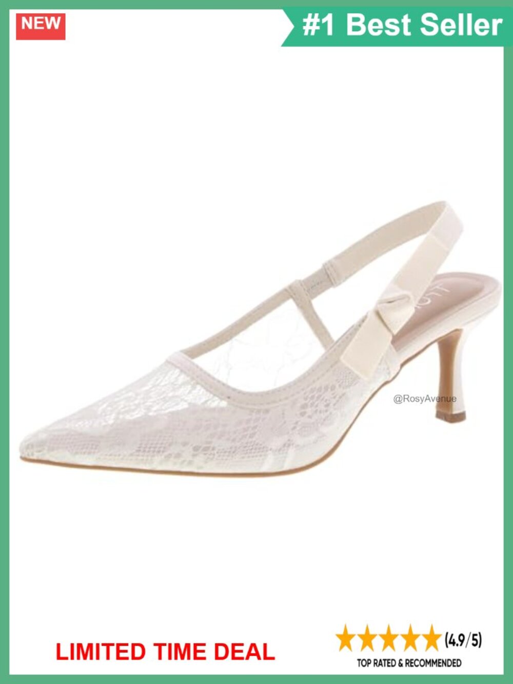 Kitten Heel Slingback Pointed Toe Pumps Faux Leather Women's Shoes